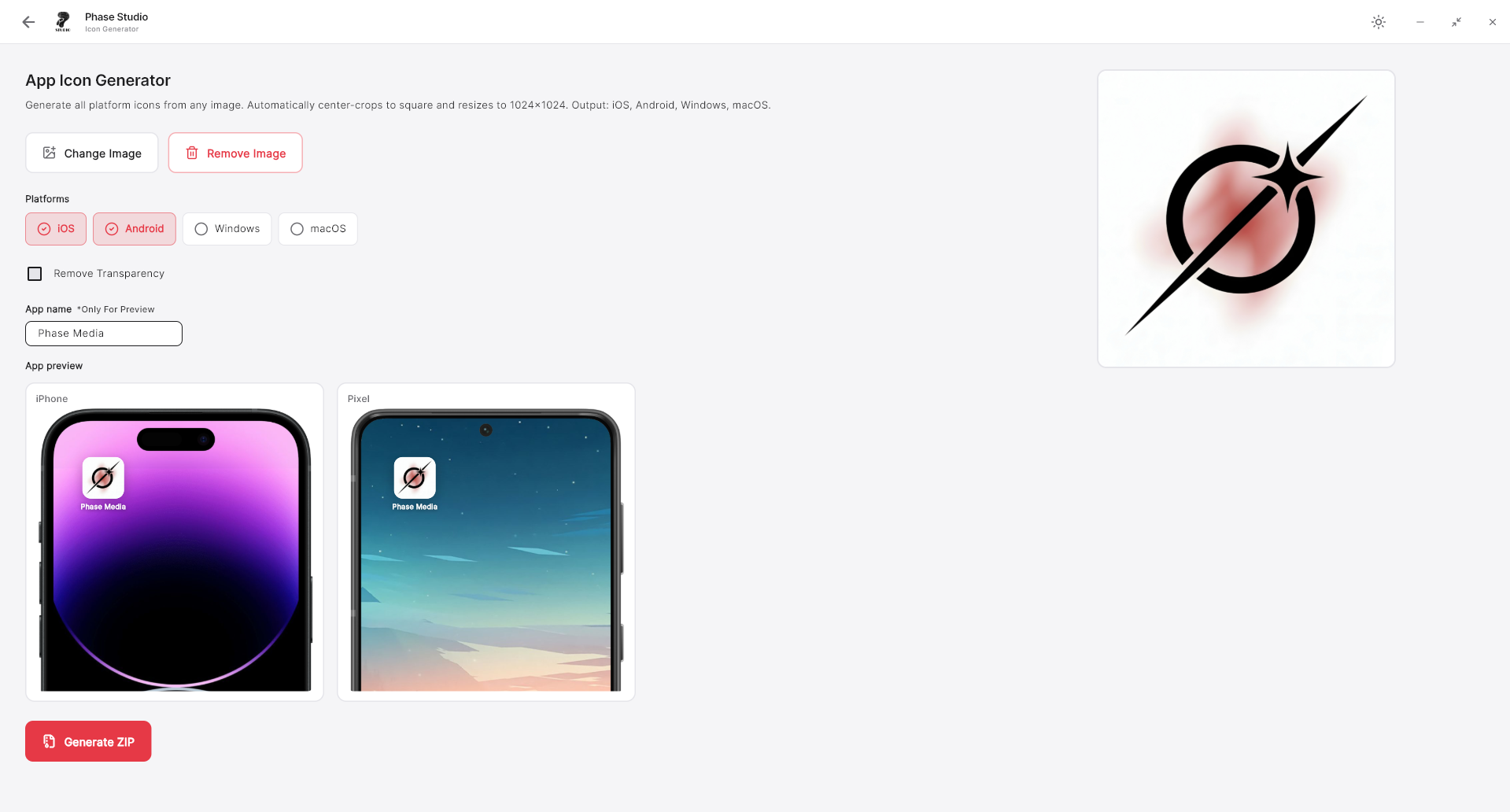 Phase Studio App Icons