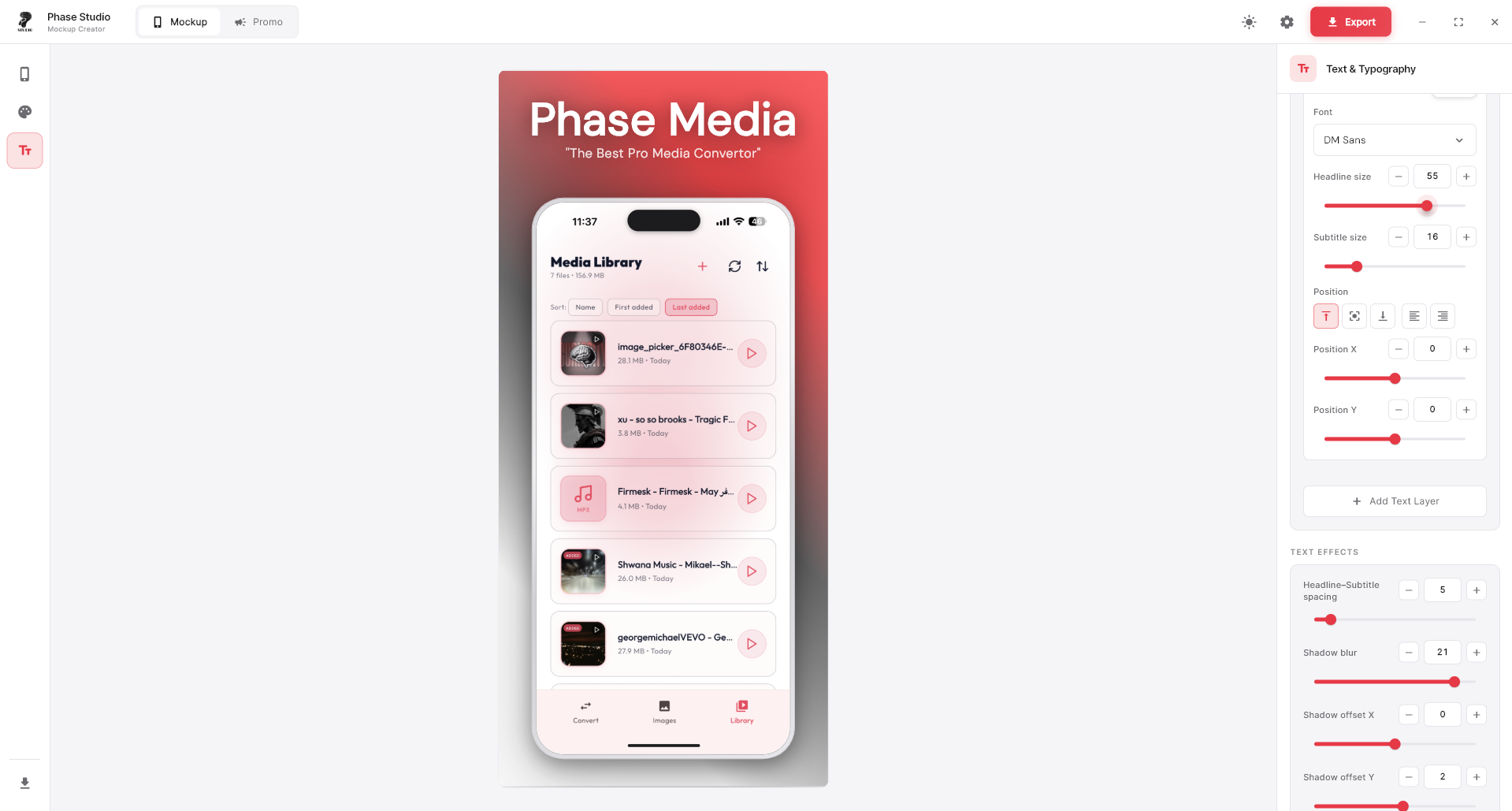 Phase Studio Multi Text